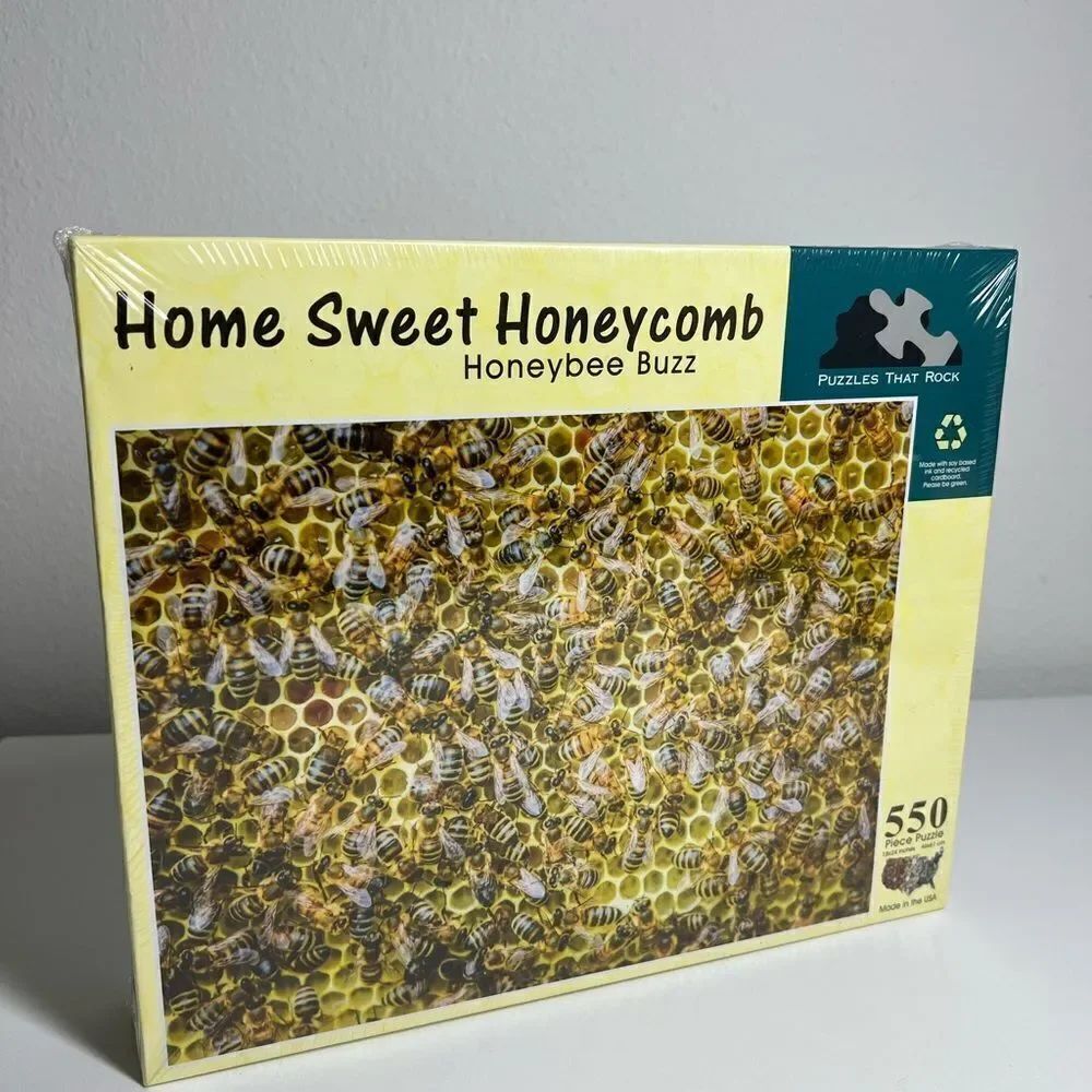 NWT Home Sweet Honeycomb Honey Bee 550 Puzzles
